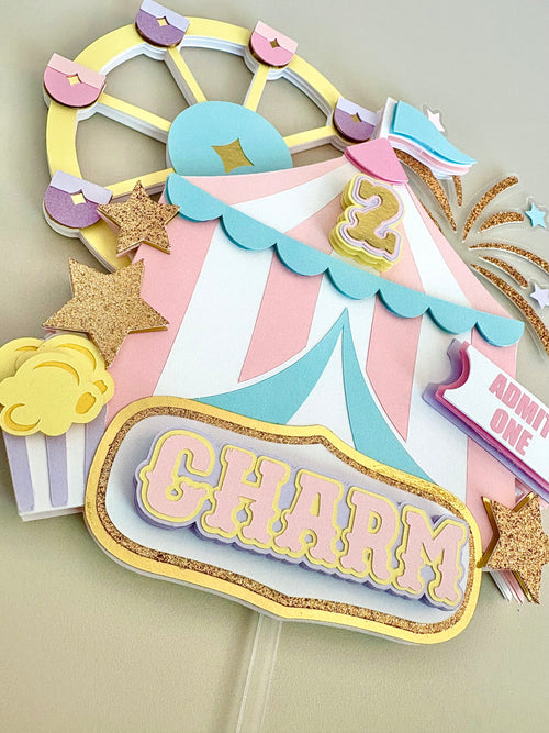 Carnival Cake Topper (Pastel)