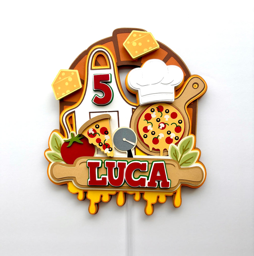 Pizza Party Cake Topper