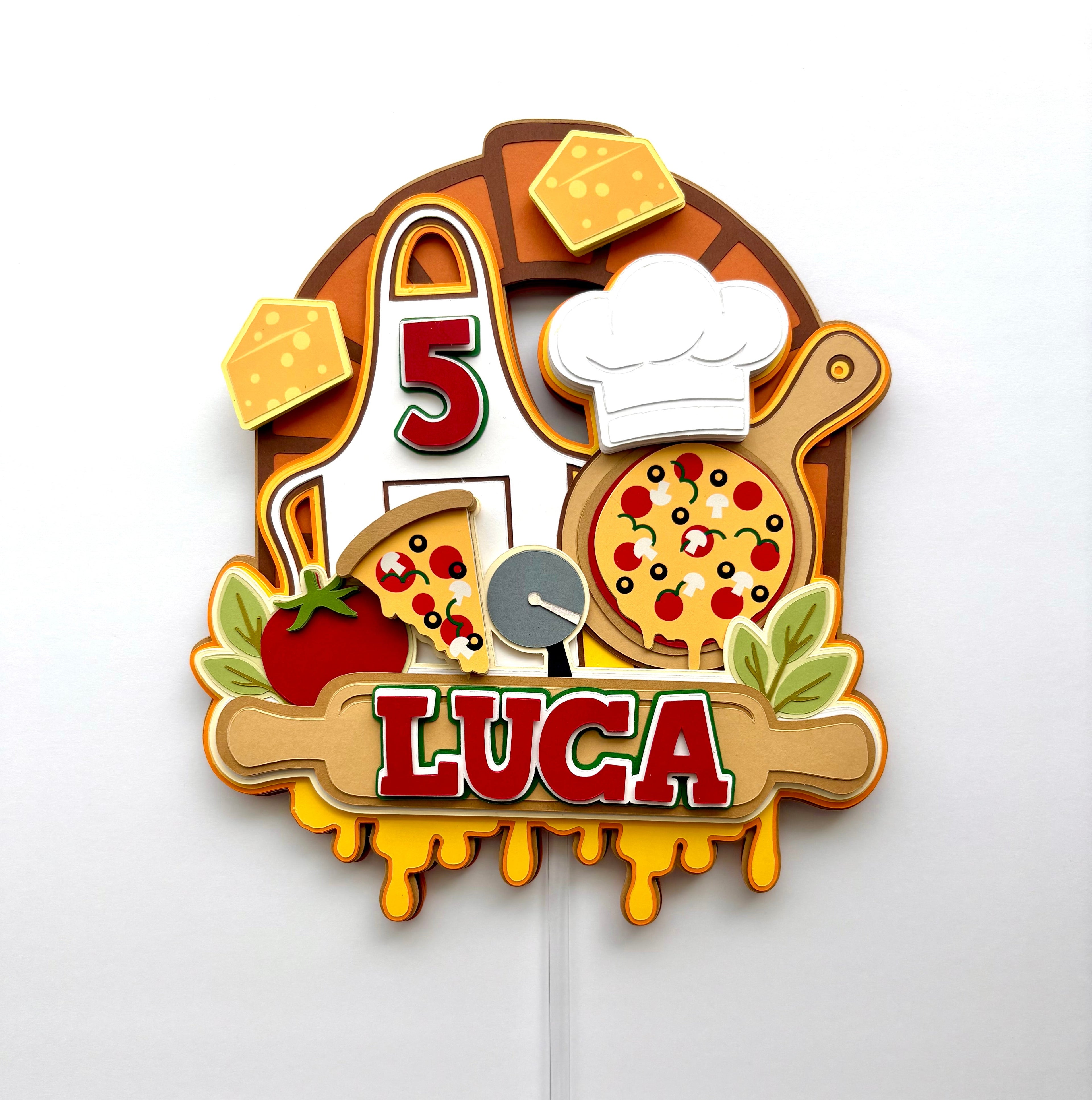 Pizza Party Cake Topper