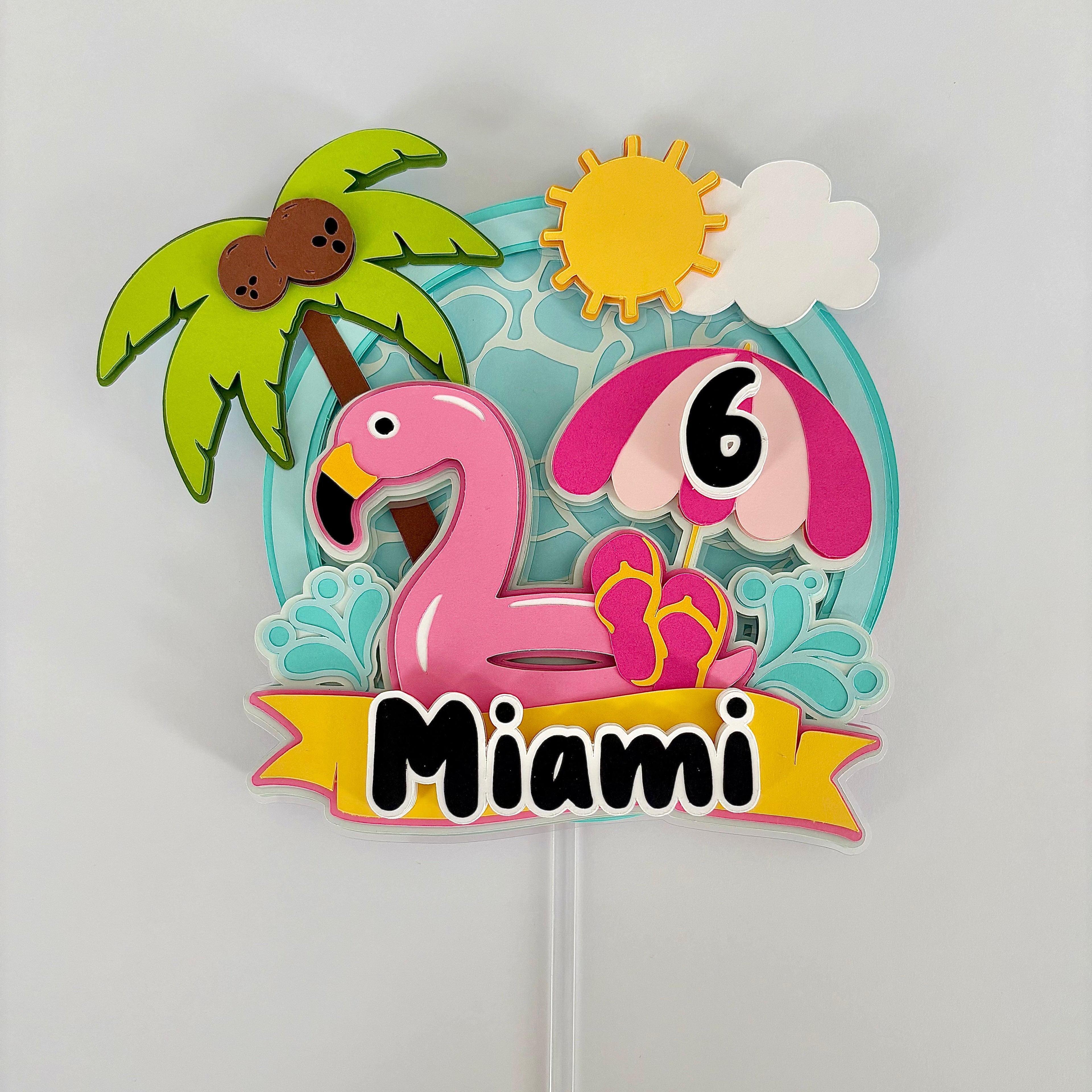 Pool Party Cake Topper