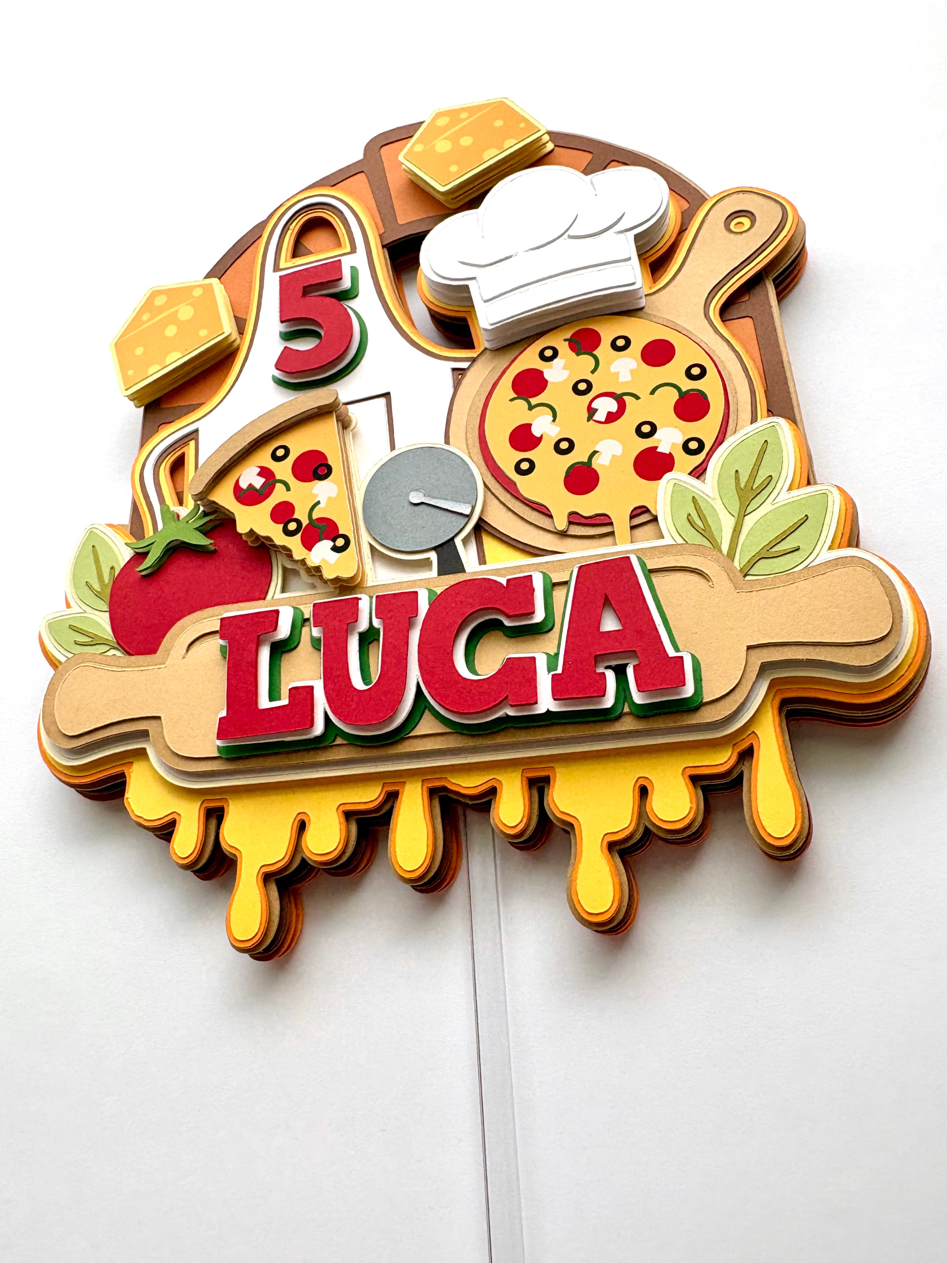 Pizza Party Cake Topper