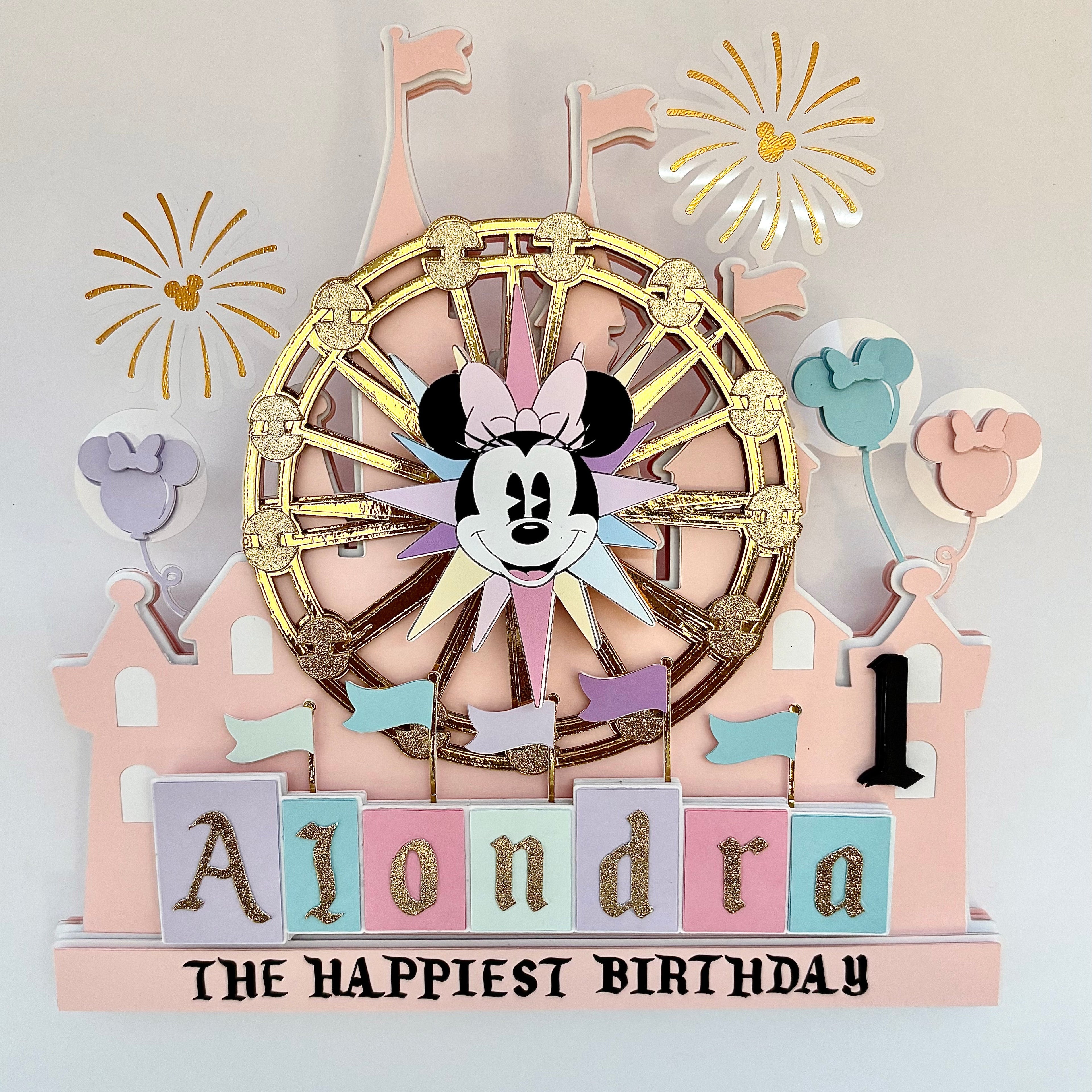 Minnie’s Theme Park Cake Topper