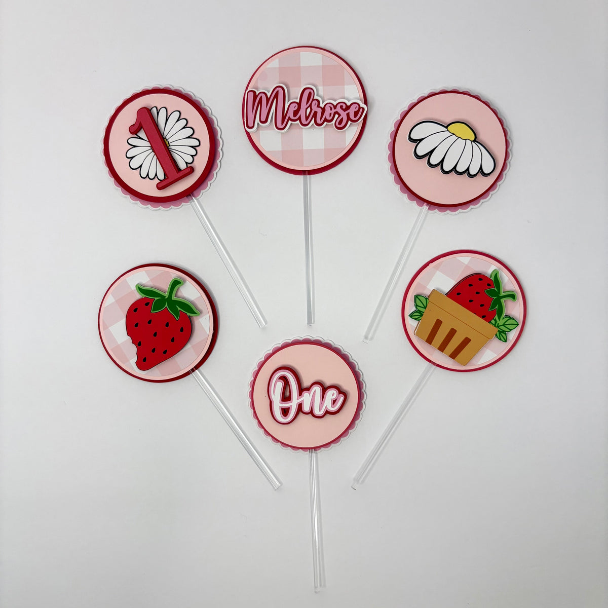 Strawberry Cupcake Toppers