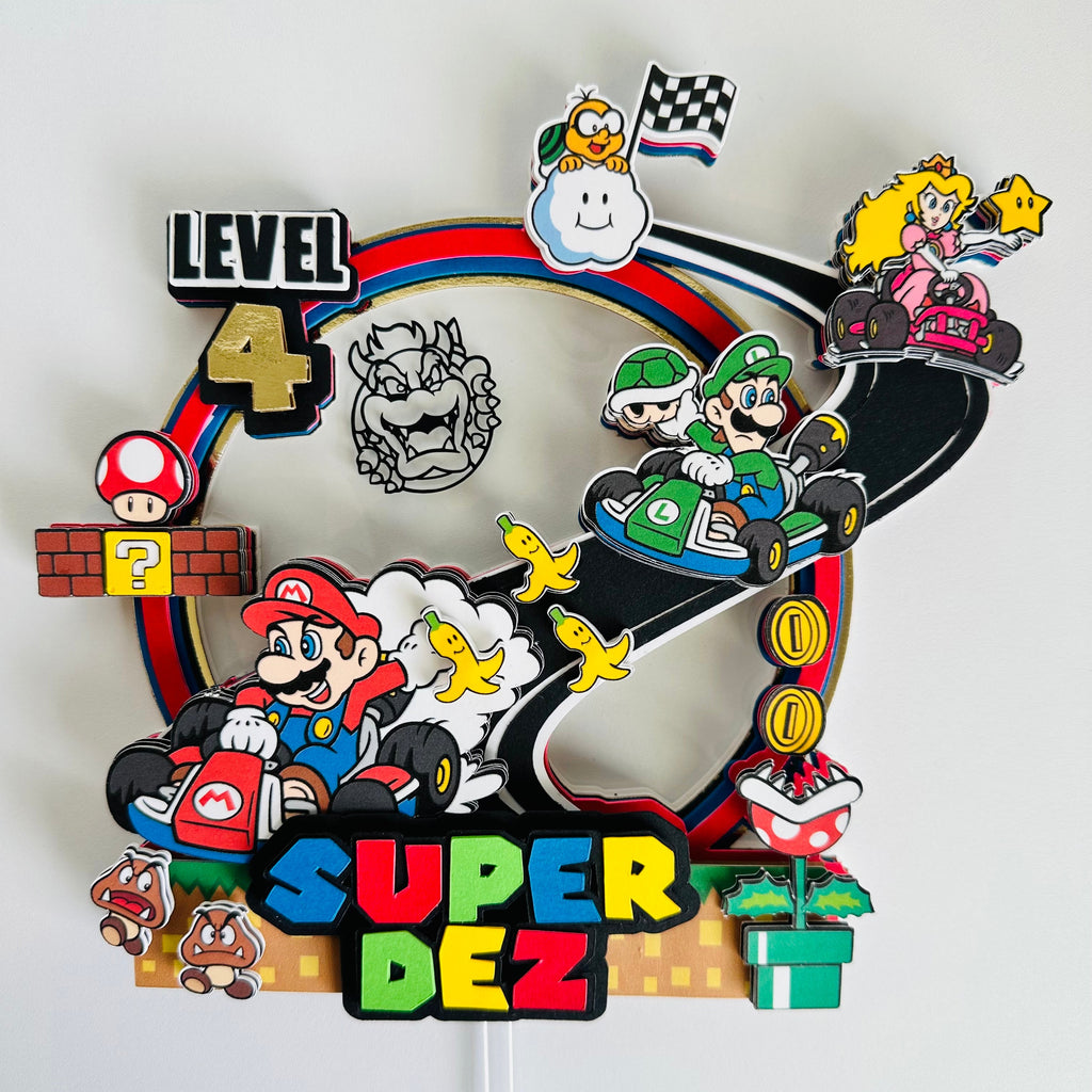 Mario Kart Cake Topper