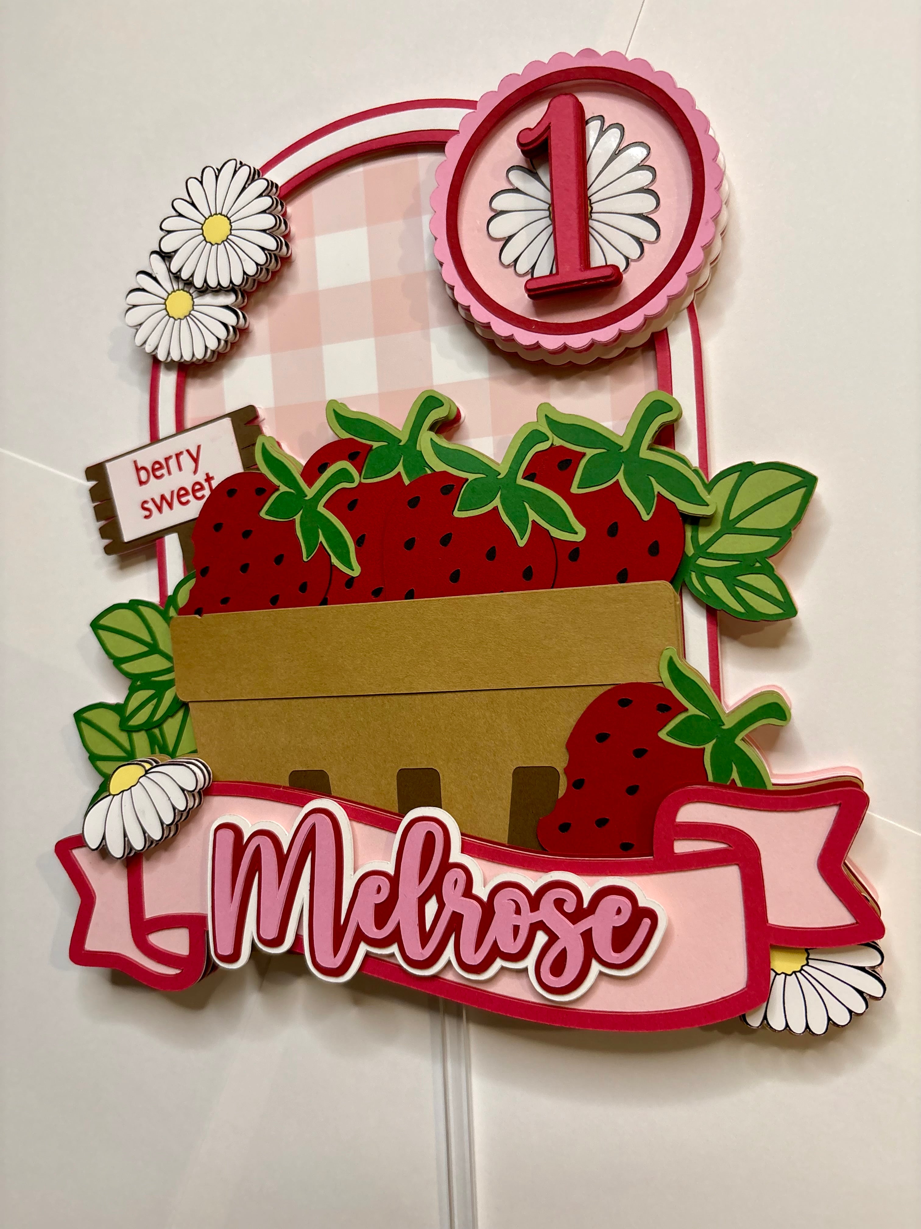 Strawberry Cake Topper