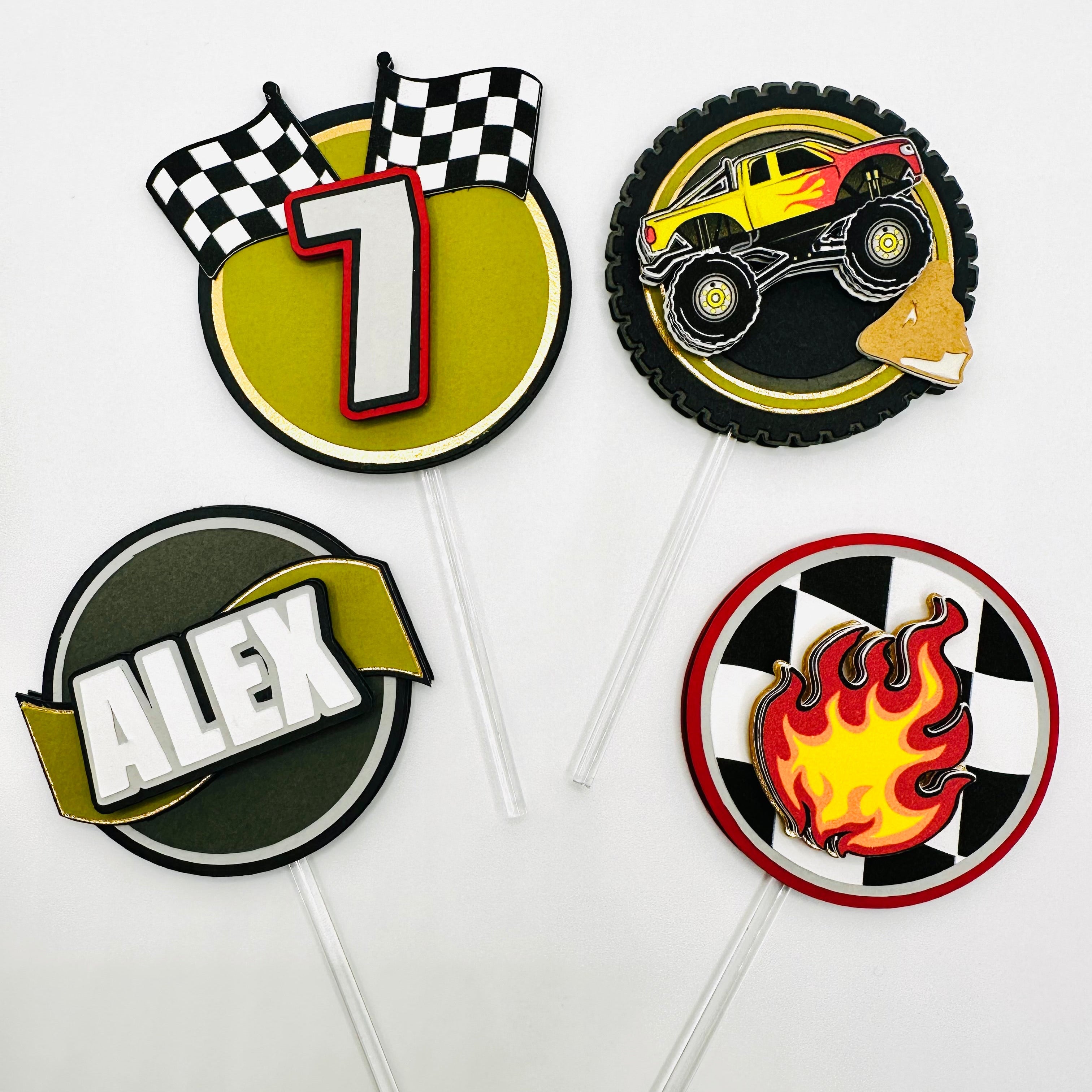Monster Truck Cupcake Toppers