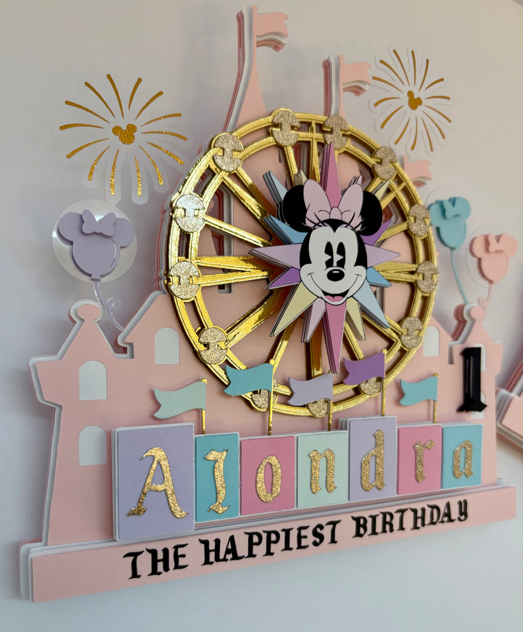 Minnie’s Theme Park Cake Topper