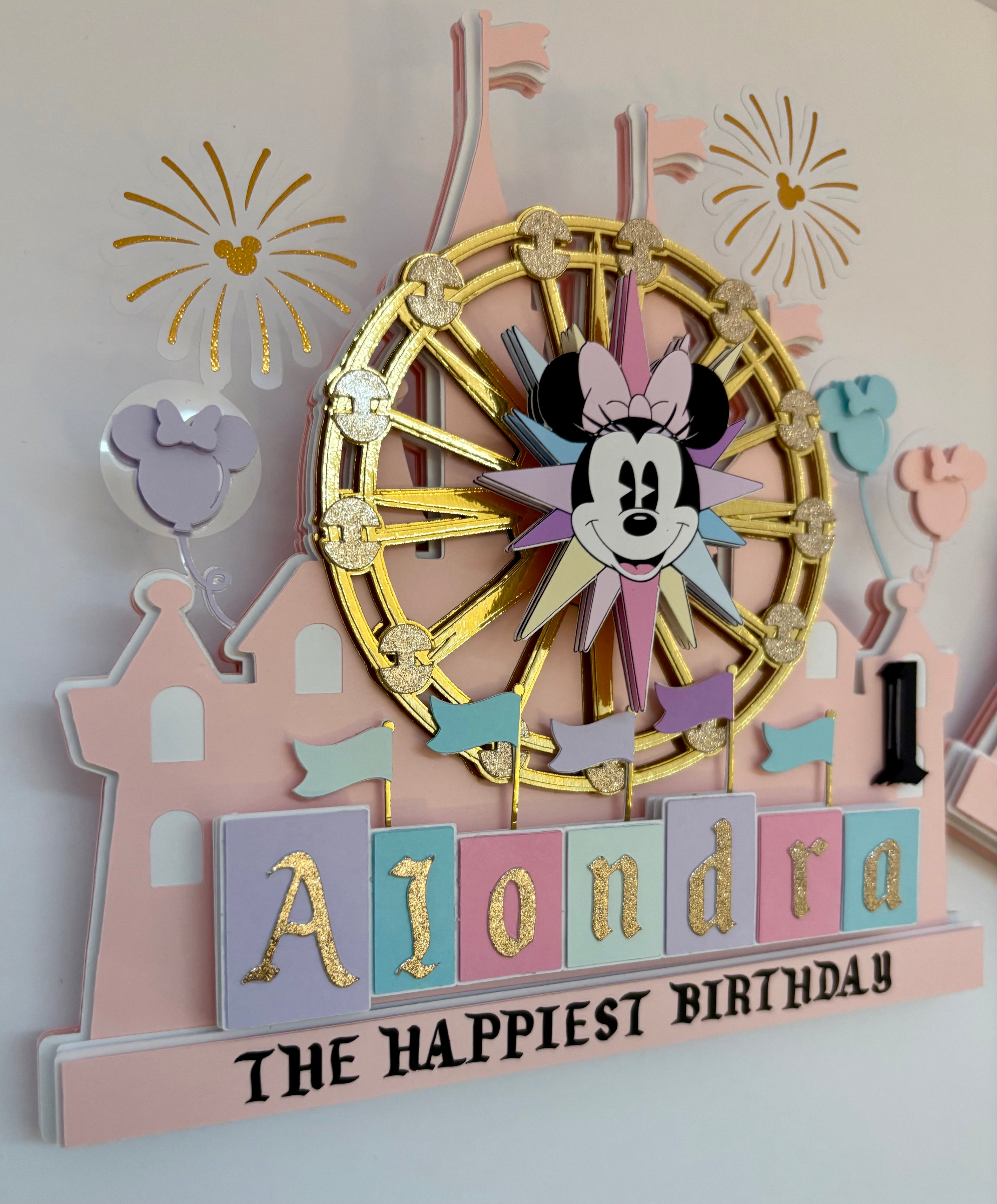 Minnie’s Theme Park Cake Topper