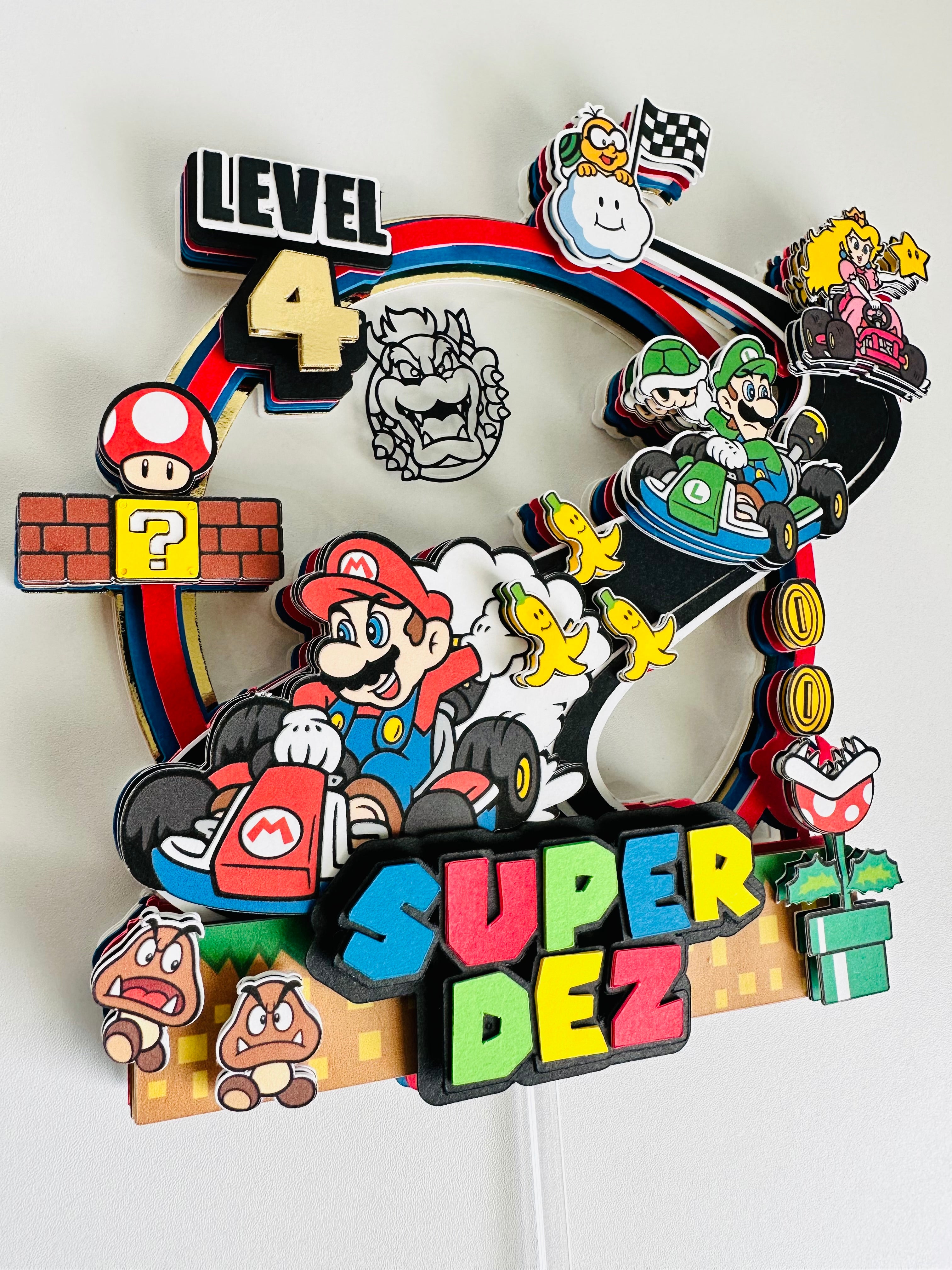 Mario Kart Cake Topper