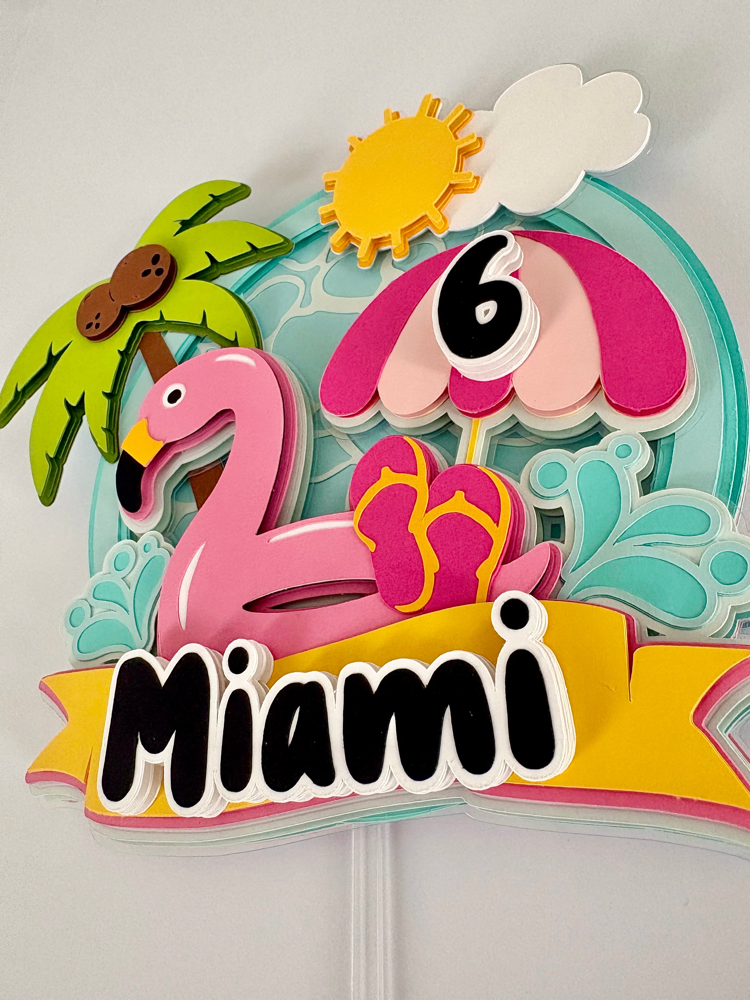 Pool Party Cake Topper